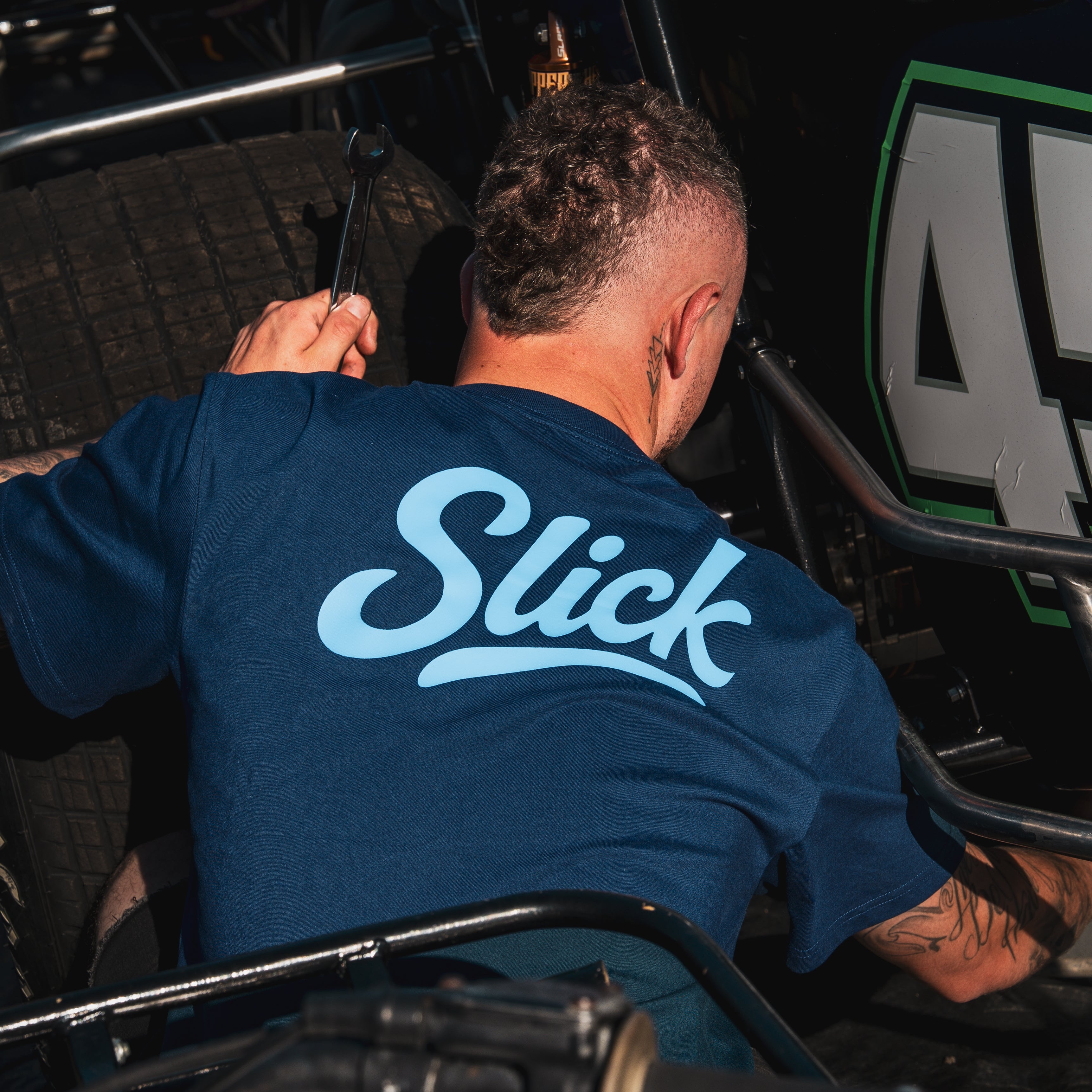 Slick Series Tee - Steel Blue