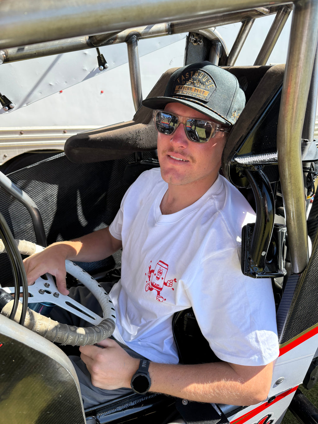 Neck Oil Tee - White